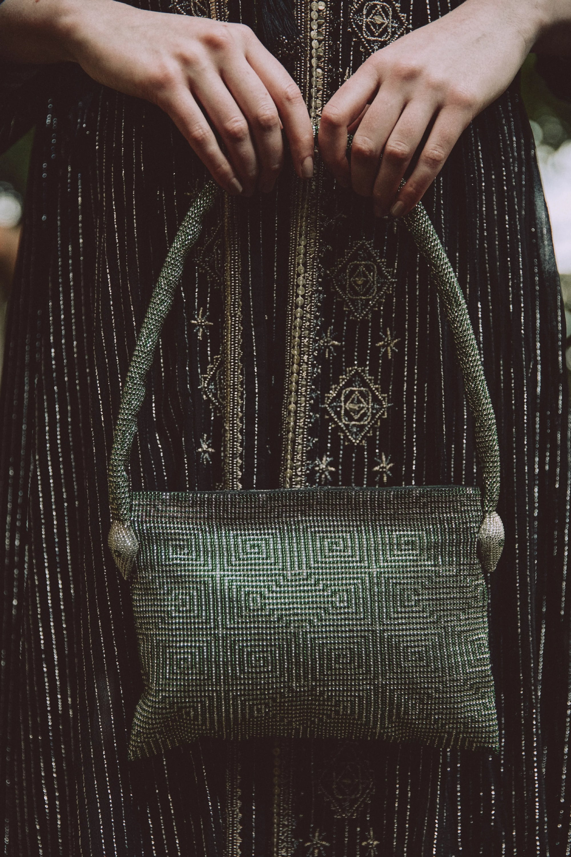 YUBA MINI BAG Silver & Green