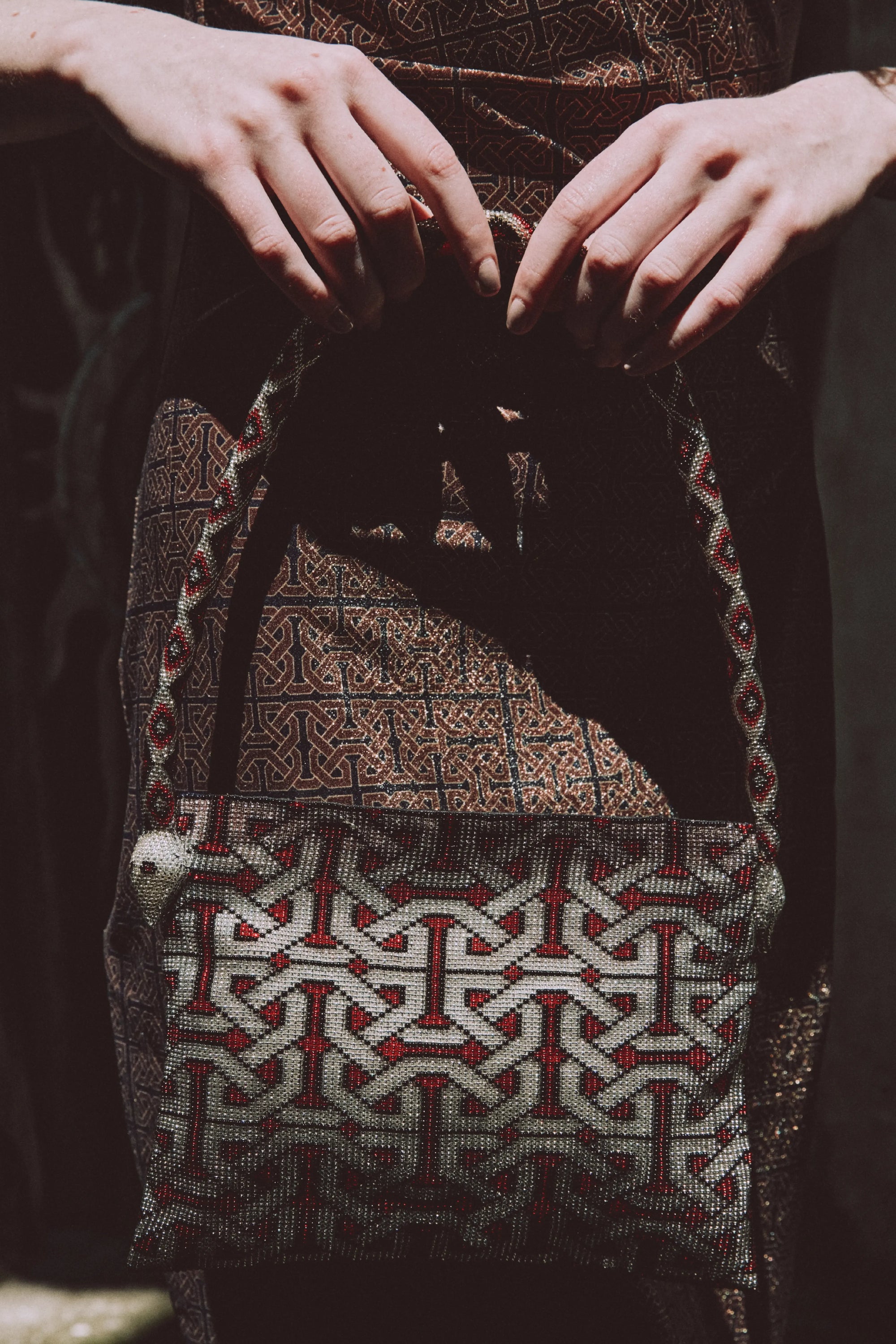 YUBA MINI BAG Silver & Red