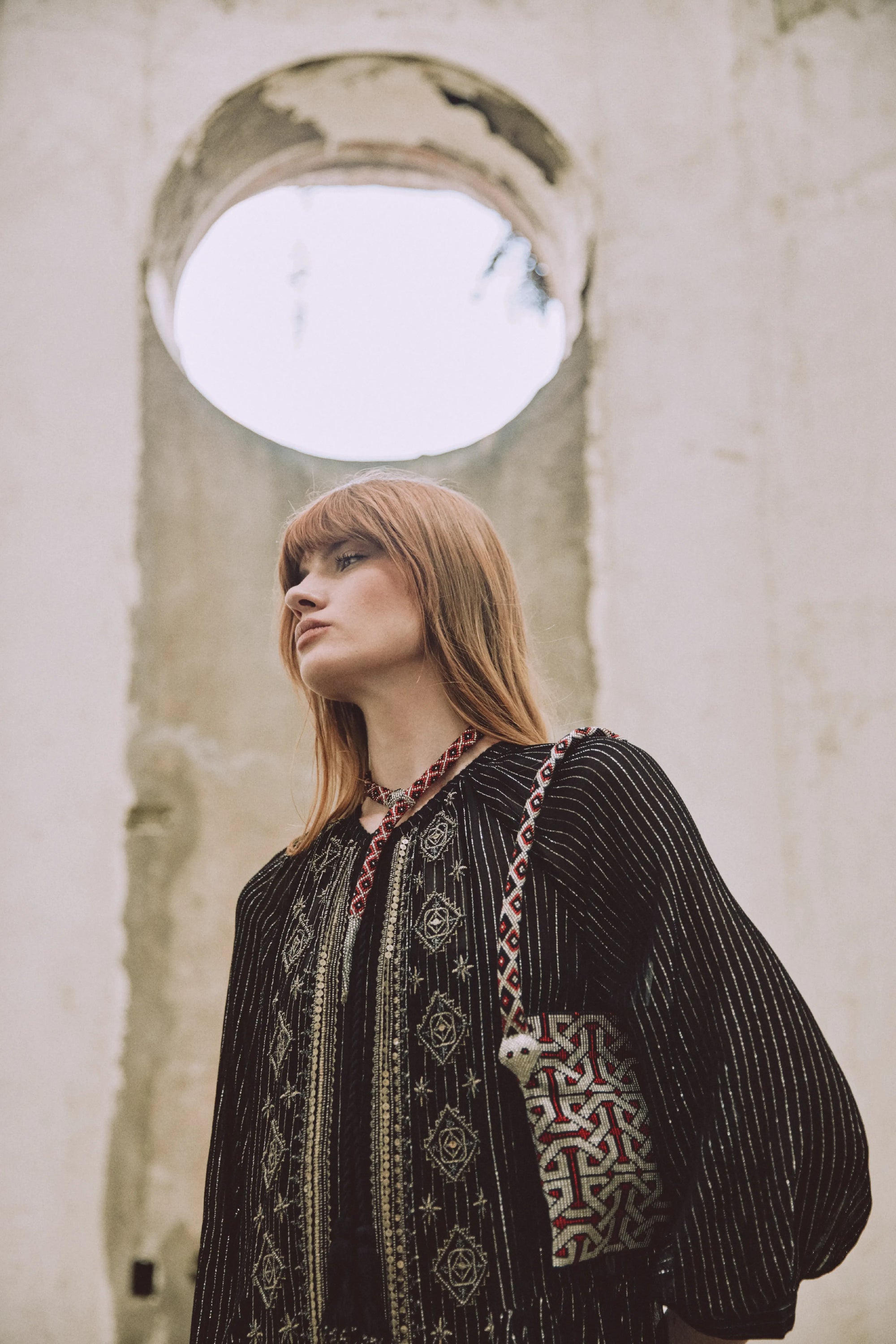 YAKU NECKLACE Silver & Red