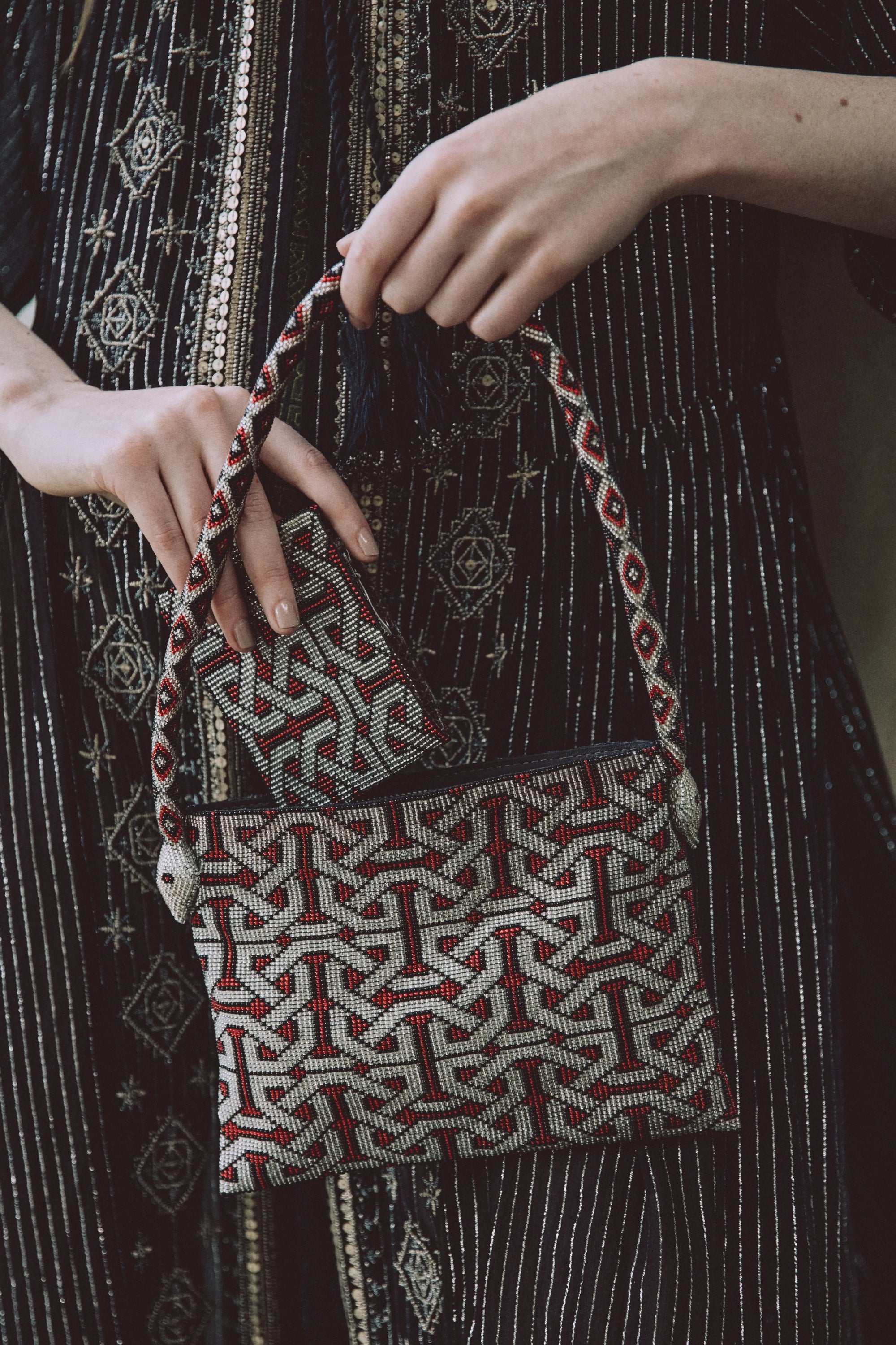 YUBA MINI BAG Silver & Red