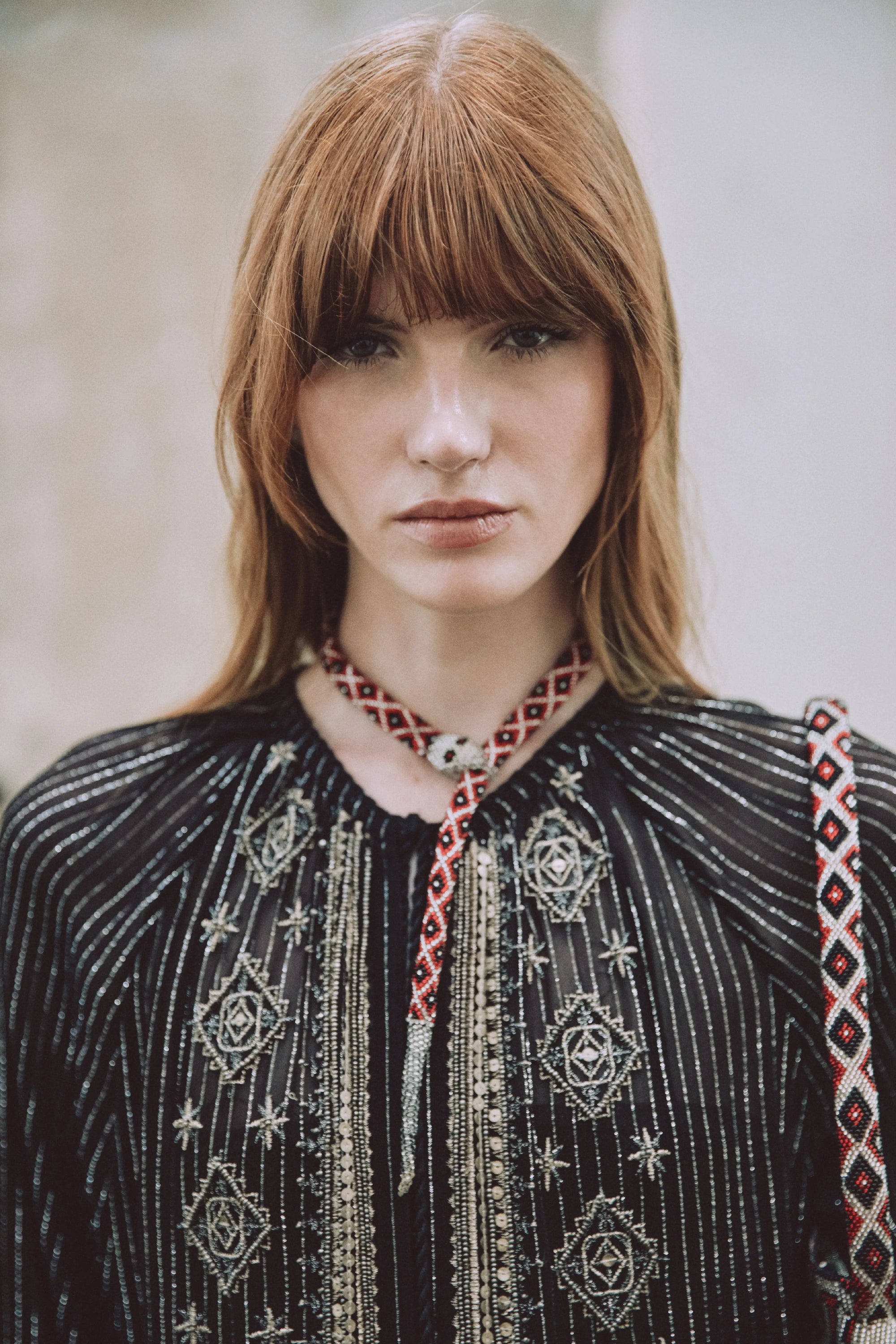 YAKU NECKLACE Silver & Red