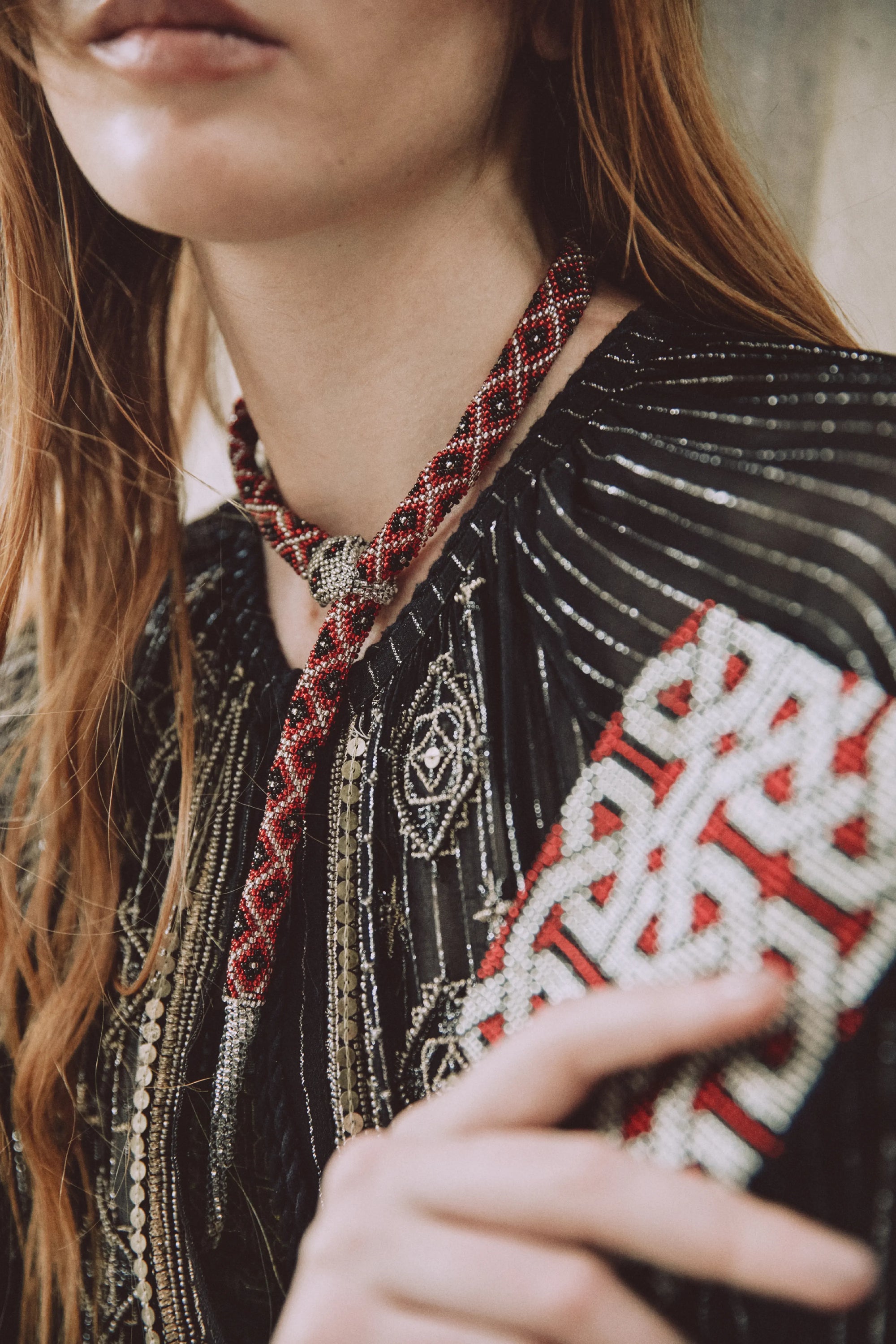 NIXI BONI WALLET Silver & Red