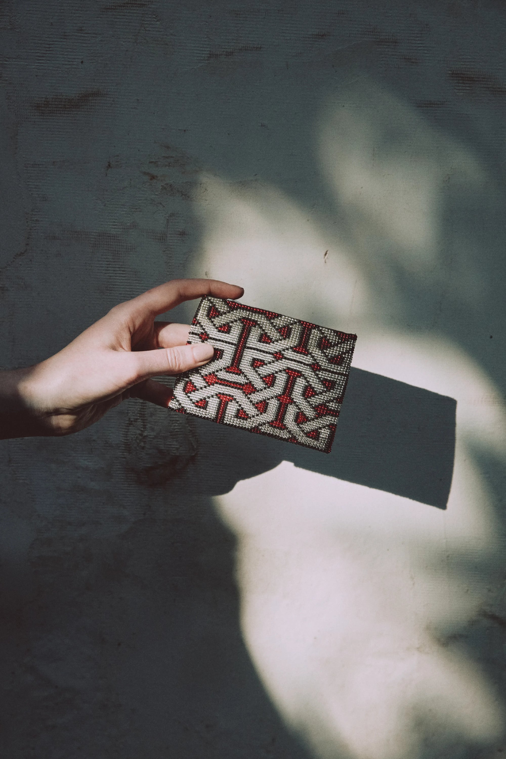 NIXI BONI WALLET Silver & Red