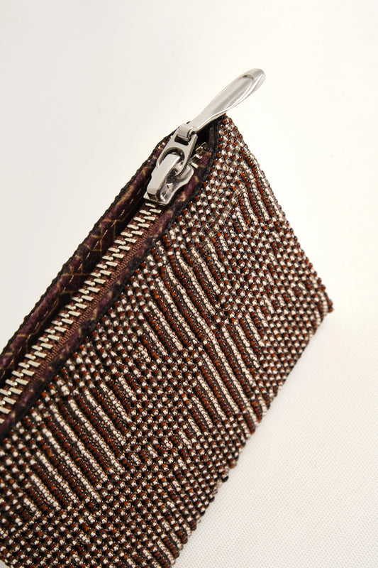 NIXI BONI WALLET Silver & Brown