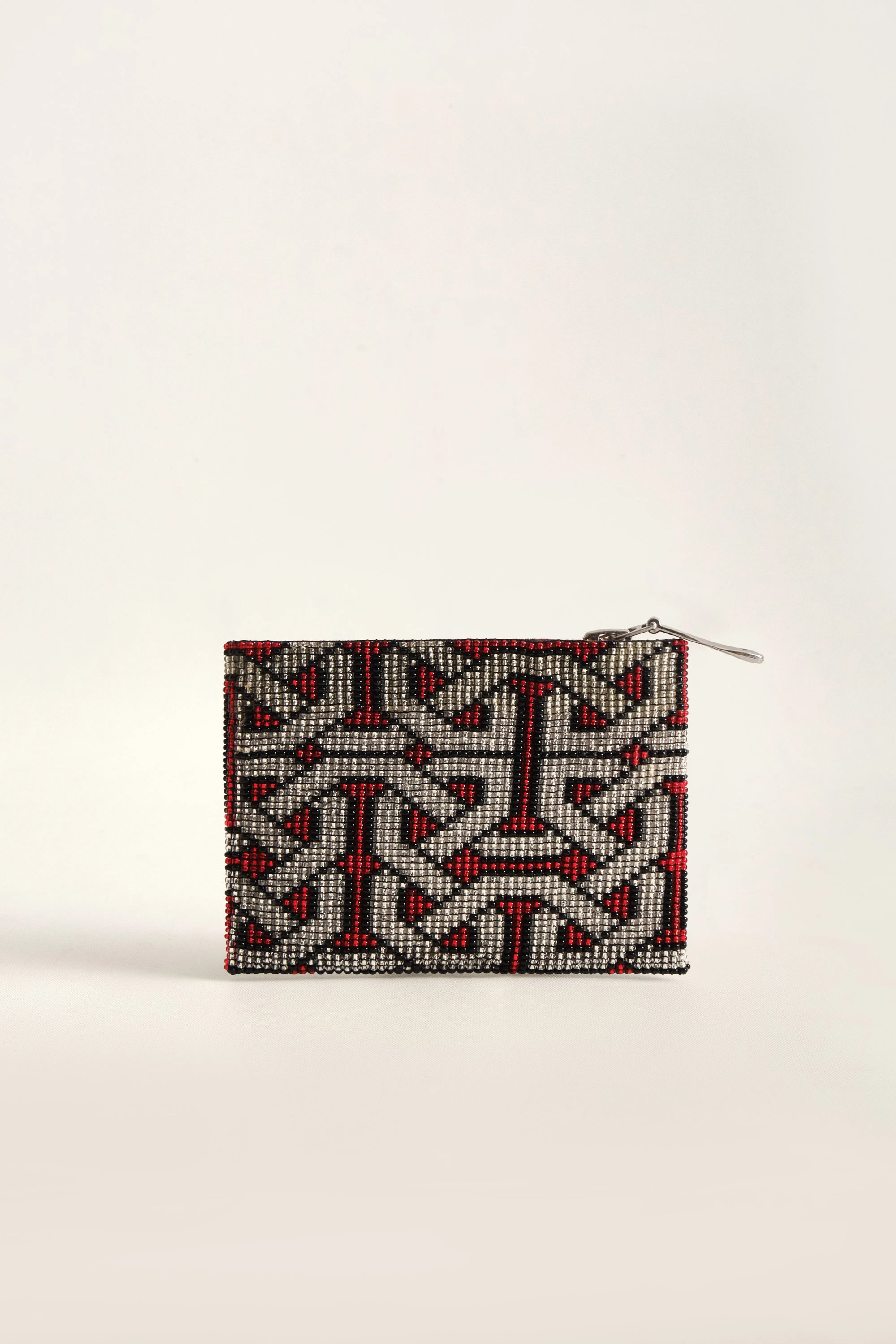NIXI BONI WALLET Silver & Red